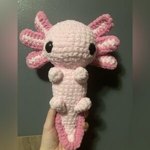 Crochet Pink Axolotl Plush!